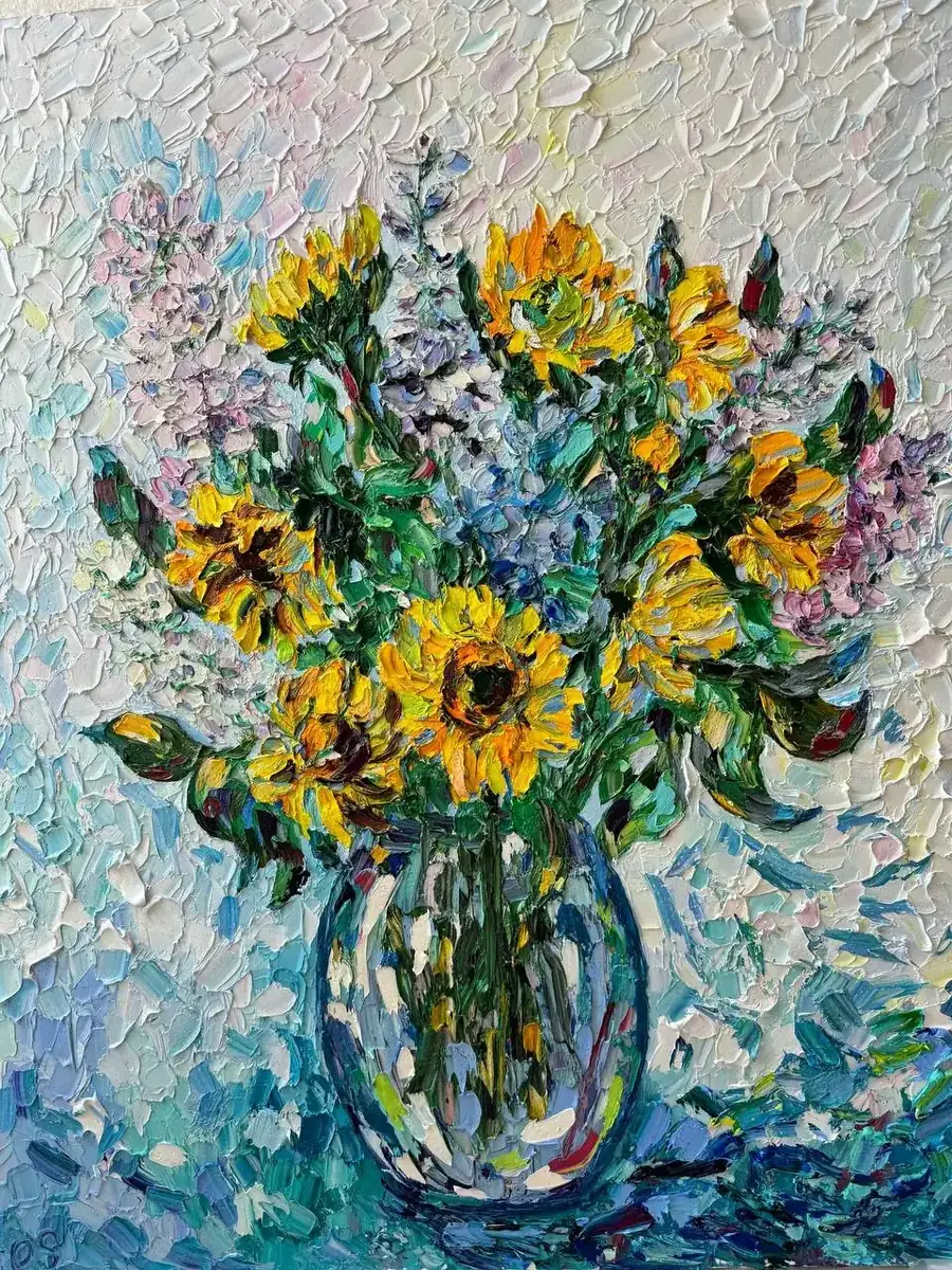 «Вдохновение» — картина Ольги Симаковой, 80 × 100 см, серия Цветы