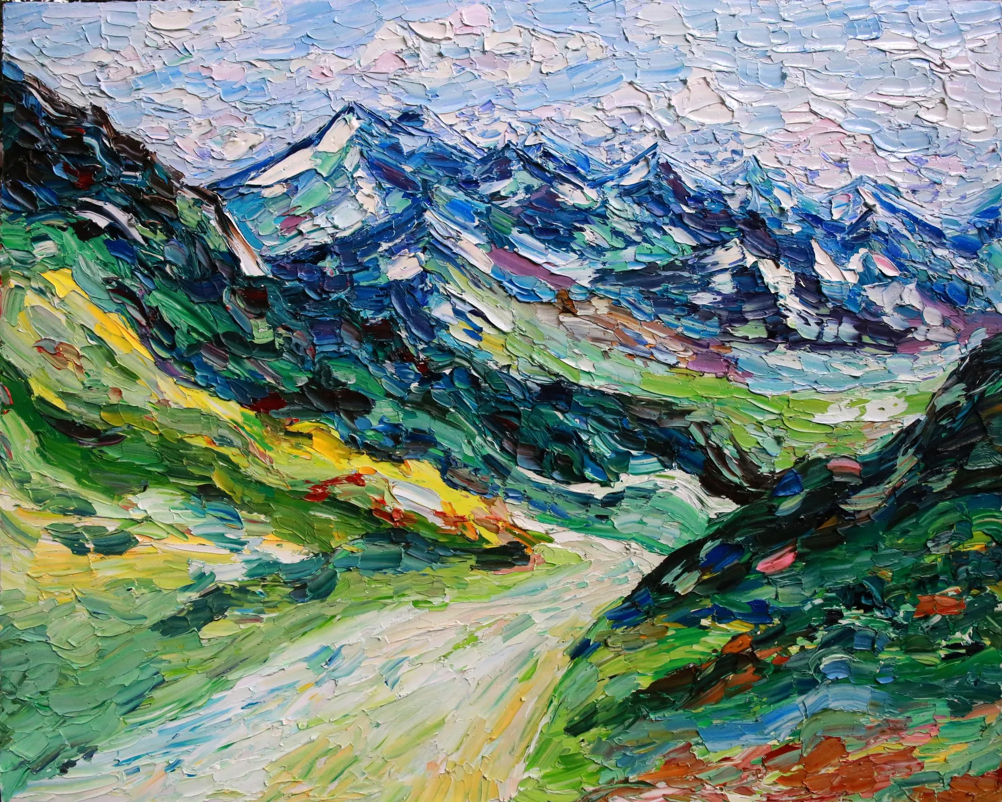 «Перевал. Осетия» — картина Ольги Симаковой, 100 × 80 см, серия Серия Осетия