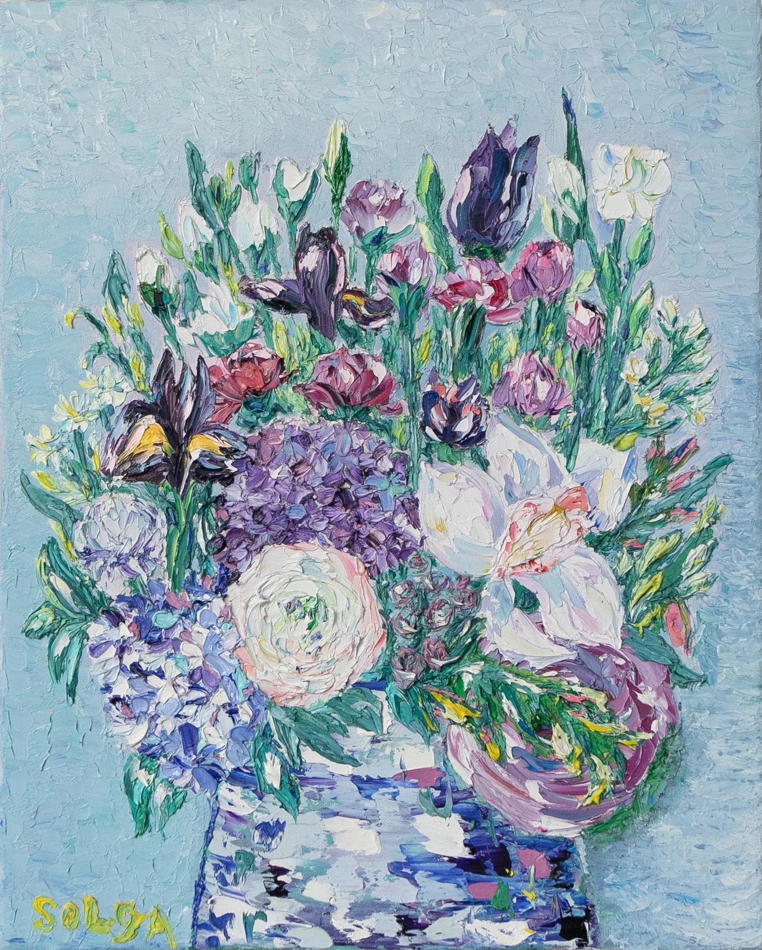«Весеннее равноденствие» — картина Ольги Симаковой, 40 × 50 см, серия Цветочная серия